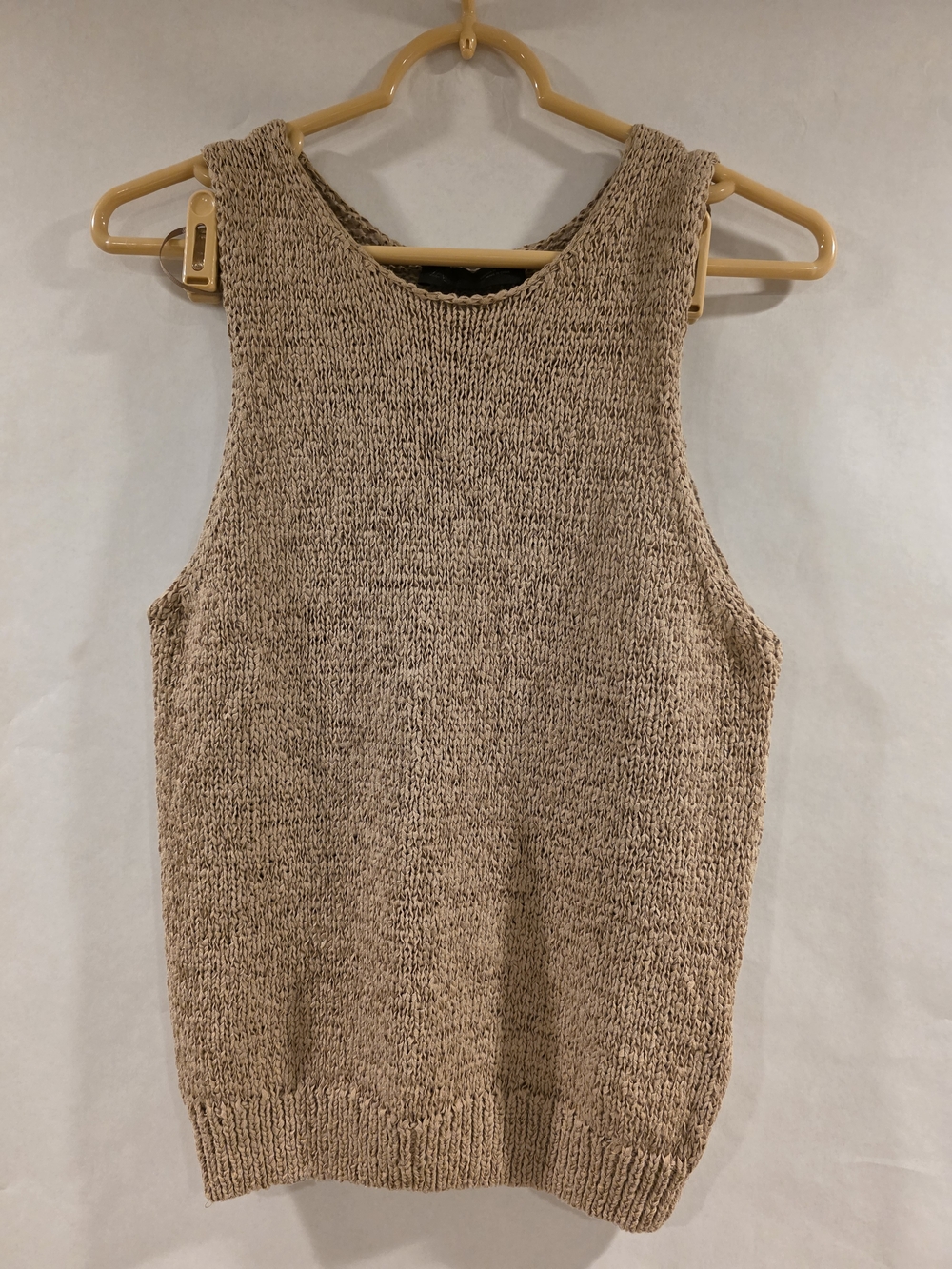 🔥NWT Zara Neutral Tan Sleeveless Knit Tank Women's Size Medium